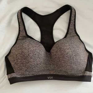 Victoria’s Secret VSX Sport Grey/Black Sports Bra